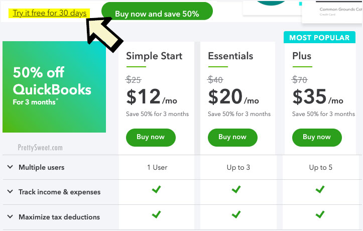 quickbooks for small business free trial