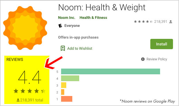 noom reviews google play