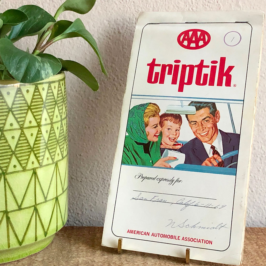 aaa triptik vintage