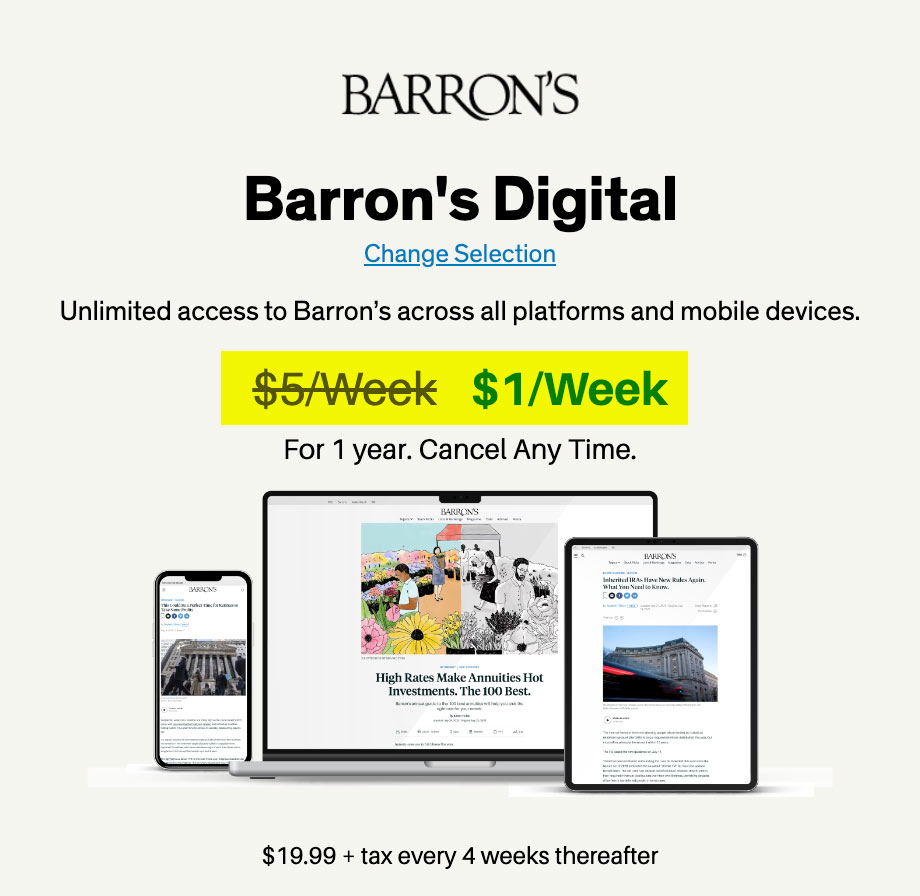 barrons digital sale 4 dollars