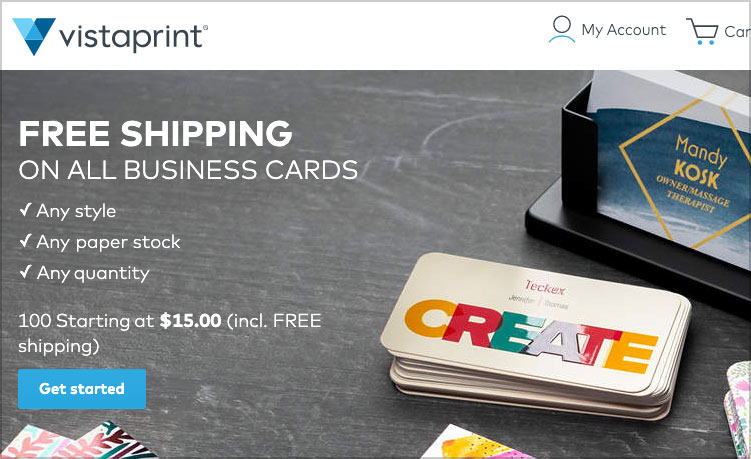 free shipping business cards