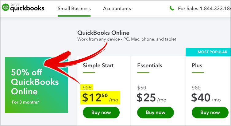 quickbooks online coupon
