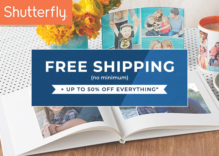 shutterfly free ship no minimum