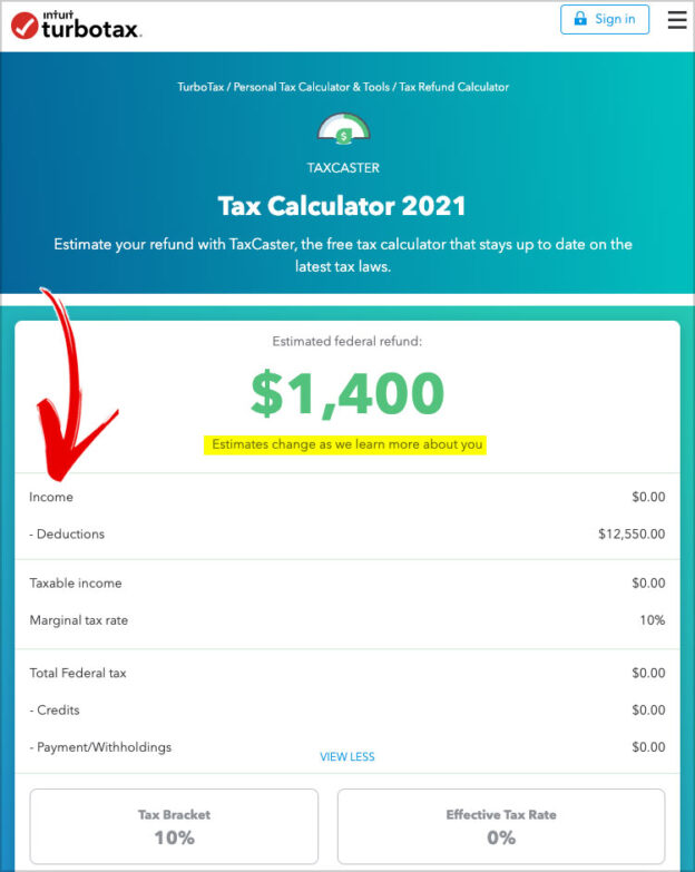 taxcaster tax calculator