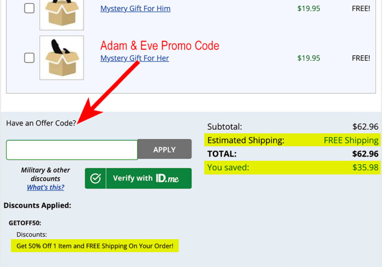 7 Adam & Eve Discount Codes + Free Shipping • 2023