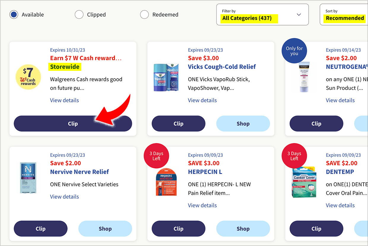walgreens clip coupons